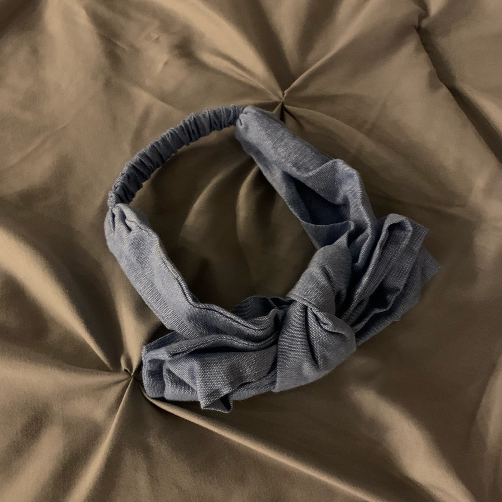 Blue Bow Headband